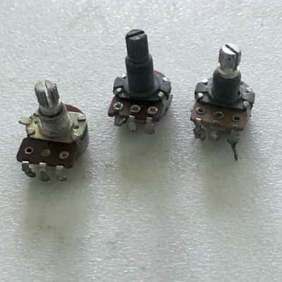 3 Vintage A500K B500K Electric Guitar Tele Strat LP Micro Pots Wiring 500K Short Shaft 1990s image 3