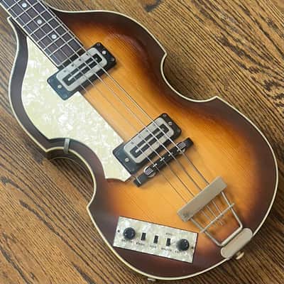1975 Hofner 500/1 Violin Bass LEFTY - Sunburst (Beatle Bass) w/ OHSC image 4