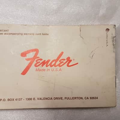 1979 Fender Stratocaster Guitar Hang Tag image 7