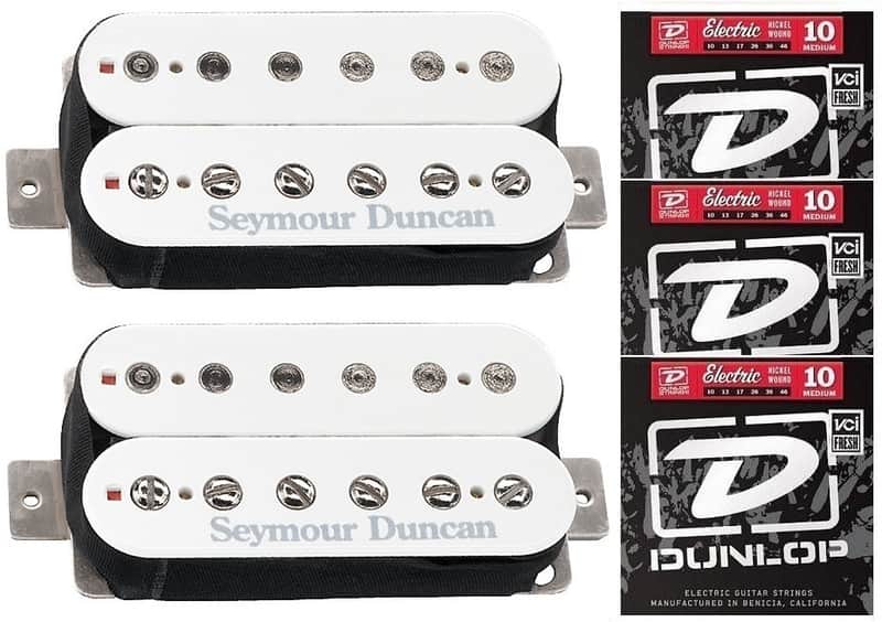 Seymour Duncan Distortion Mayhem White Humbucker Pickup Set TB-6 Trembucker & SH-6n ( 3 STRING SETS) image 1