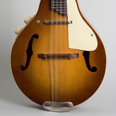 Kay K-95 Hollow Body Electric Mandolin (1958), ser. #L9117-418, black hard shell case. image 3