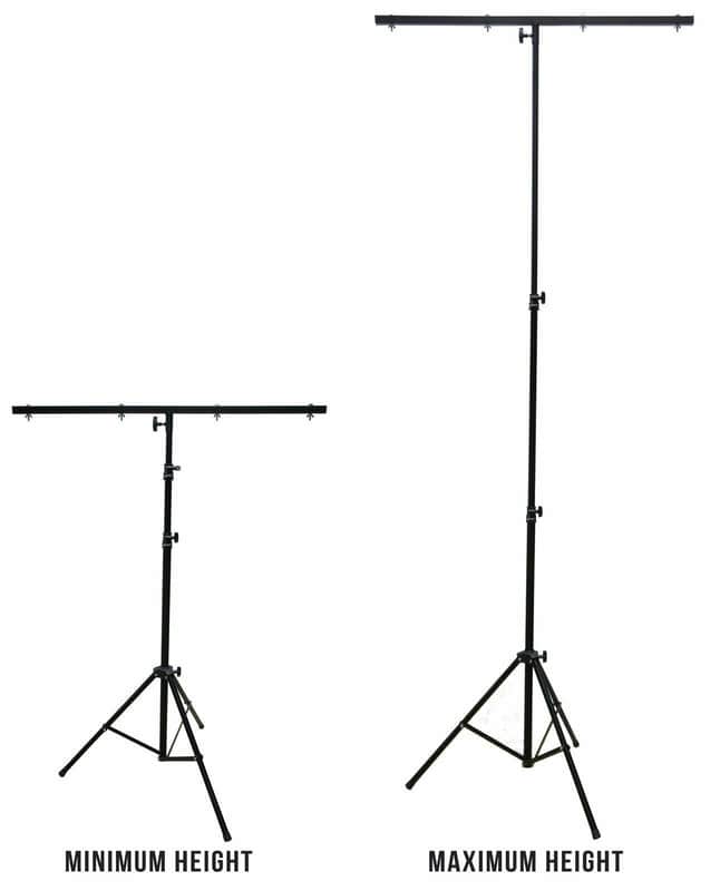 MR DJ LS-100 Black 9 Foot Tripod Lighting Stand With Cross Bar image 1