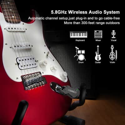 LEKATO WS-50 5.8Ghz Wireless Guitar System 4 Channels Guitar Transmitter Receiver image 6