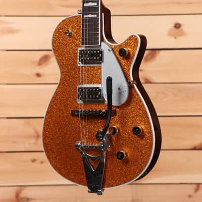 Gretsch G6129T-89 Vintage Select '89 Sparkle Jet with Bigsby - Gold Sparkle - JT23031022 image 3