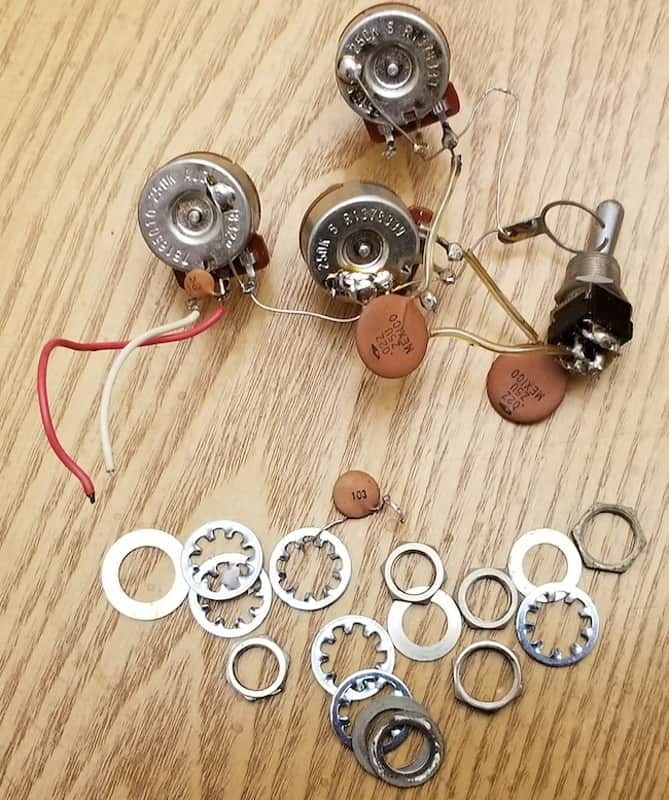 Original Vintage 80's Peavey Razer USA  Electric Guitar Wiring Harness Pots switches image 1