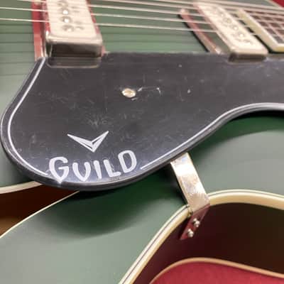 Guild X-175 Manhattan Special Hollowbody Electric Guitar - Ford Green w/ Case image 13