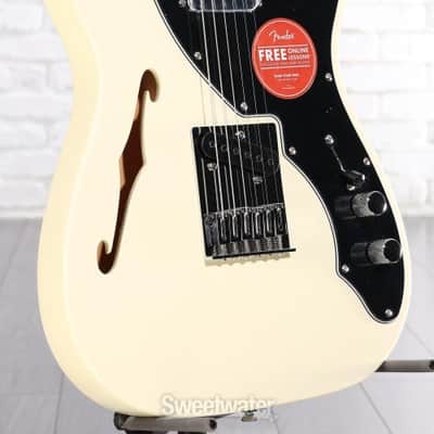 Squier Affinity Series Telecaster Thinline Electric Guitar - Olympic White with Laurel Fingerboard (TeleTLAFOWd2) image 2