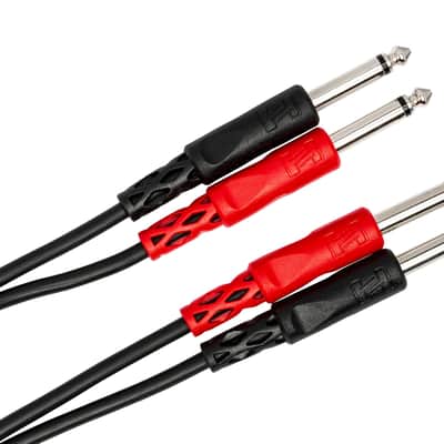 Hosa CPP-202 Dual 1/4 Inch TS to Dual 1/4 Inch TS Stereo Interconnect Cable, 6.6 Feet image 4