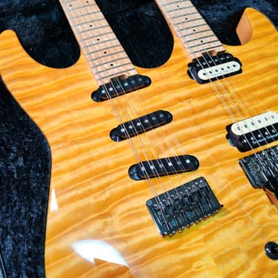[SUMMER SALE] ESP Custom Order George Lynch Double Neck, Birdseye Maple, Natural Quilted Maple, Lawsuit Banana Headstock, MIJ Japan image 10