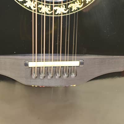 2003 Ovation 1866 Legend 12-String Acoustic Electric Guitar, Black w/ Case image 6