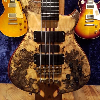 2006 Alembic MJLB 5 Signature Standard Bass Buckeye Burl 5 String image 19