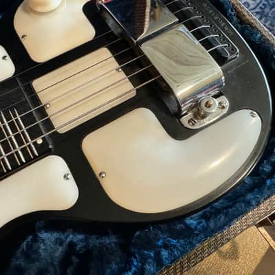 Rickenbacker Electro Model B Lap Steel 1940s Black Bakelite with White Plates with 1930s Matching Amp image 8