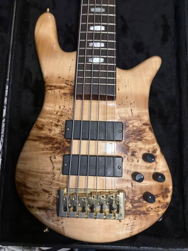 Spector Euro 6 LX 6-String Bass – Natural Poplar Burl – Czech Made – OHSC image 1