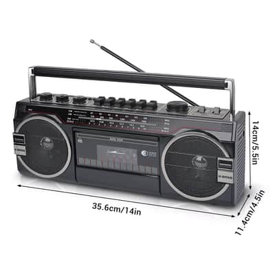 Retro Cassette Radio Player & Bluetooth Speaker – The Ultimate Music Lovers Companion image 5