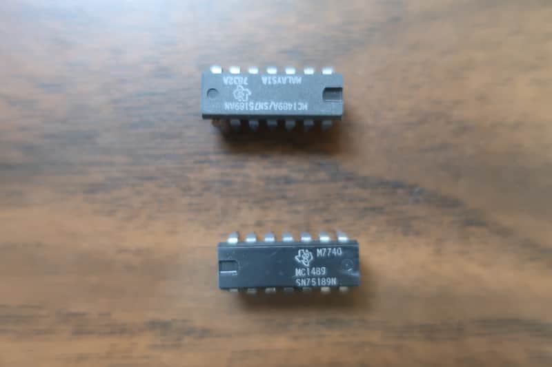 2 Vintage LM1489N Quad RS232 Line Driver Logic I.C.s Chips Fits Legacy Samplers and Workstations Computer-to-Synth MIDI Interfaces E-mu Emulator Akai S900 Roland S Kurzweil K2000 Fairlight CMI image 1