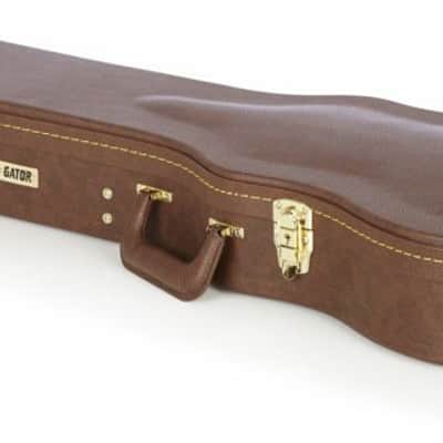Gator Gibson Les Paul Guitar Deluxe Wood Case, Brown image 4