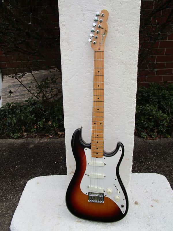 Fender  Squier Bullet Guitar, 1983-1984, Japan,  Sunburst, 3 Pickup, Gig Bag image 1