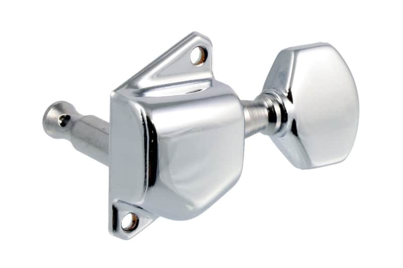 Allparts TK-7559-010 - Economy Diagonal Mount 6-in-line Tuning Keys - Chrome image 1