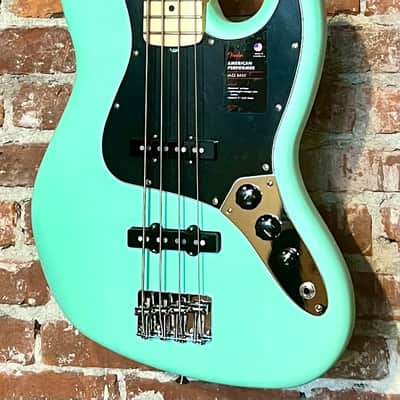 Fender American Performer Jazz Bass - Satin Surf Green with Maple Fingerboard, Help Support Small Business & Buy it Here ! image 1