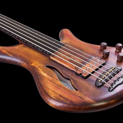Mayones Patriot MR Fretless 5 Antique Brown image 1