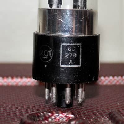 RCA JAN 6SL7GT VT-229 PERFECT BALANCE BLACK ROUND PLATE FOIL PAN GETTER TEST NOS++ VINTAGE 1945 image 2