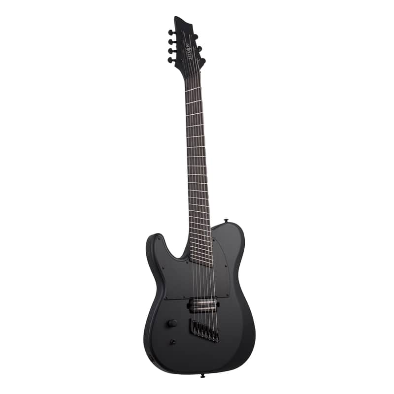 Schecter PT7MS Black Ops Lefty - Satin Black Open Pore image 1
