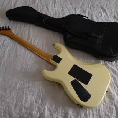ESP Made 1986 Japan Kramer EK-1BF Gorgeous White, Clean, RARE Original Leather Gigbag! image 9