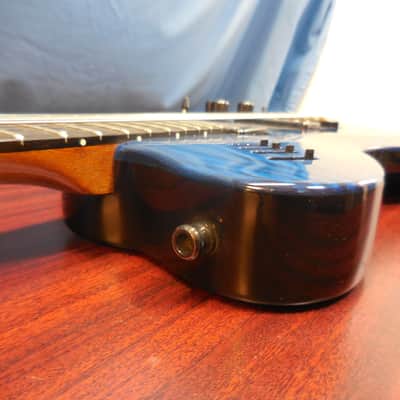 Godin LGX-SA with AAA Flame Maple Top 2010s - Trans Blue Flame image 9