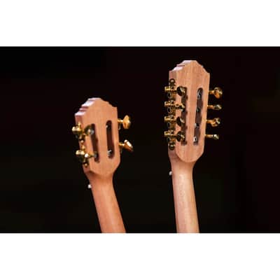 Ortega Custom Built Series Double Neck 4 & 8 String Tenor Acoustic-Electric Ukulele w/ Bag image 5