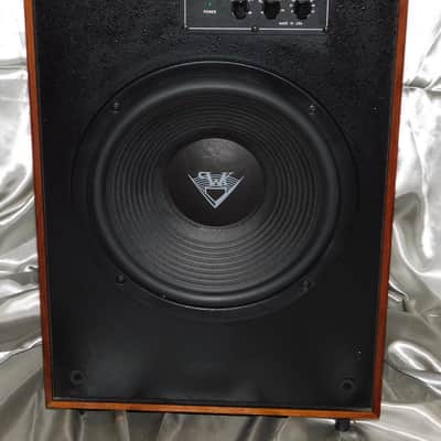 Klipsch SW-12 12" dual driver subwoofer vintage oak image 2