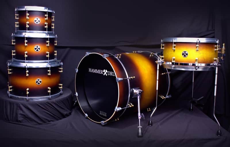 Hammer Custom Drums 5 Piece 2024 Satin Tobacco Lacquer image 1
