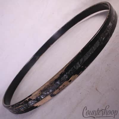 *Leedy Black Diamond Pearl 22"Bass Drum Hoop/Rim Slingerland 60s 1Ply Maple BDP* image 4