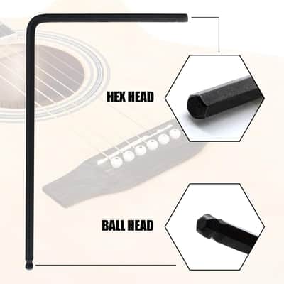 Guitar Truss Rod Wrench 4mm & 5mm Guitar Allen Wrench Tool for Martin Acoustic Guitar, Deep or Narrow Truss Rod Adjustment, Ball End Allen Key Set image 4