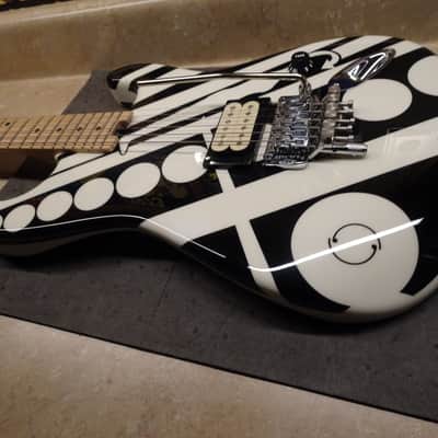 EVH Striped Series "Circles/See Ya" 2014--The OG --Titanium and Brass Hot Rodded- - Gloss Black/White image 24