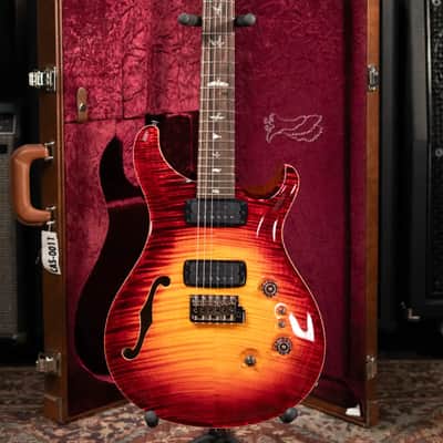 PRS Private Stock Custom 24-08 Semi-Hollow Electric Guitar Dragon's Breath Glow with Hardshell Case - Used image 16