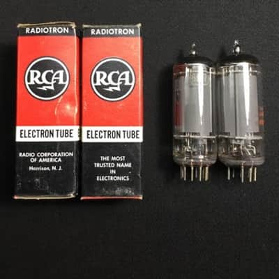 NOS PAIR RCA 6197 6CL6 Amplifier VINTAGE VACUUM TUBES USA Tested 8.7241-D image 2