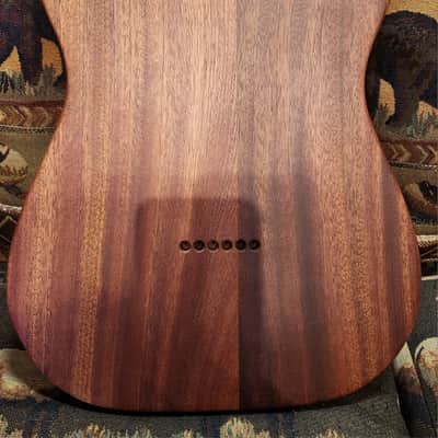 Telecaster Style Body and Neck Clear Resin on top of Redwood image 8