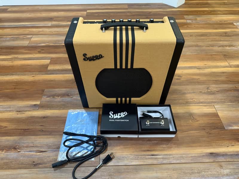 Supro 1822R Delta King 12 15-Watt 1x12" Guitar Combo 2021 - Present - Tweed / Black Stripes image 1