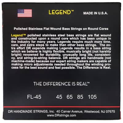 Legend Polished Flatwound Medium 45-105 DR Strings image 3