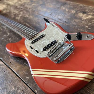 Fender Mustang 1973 RI Competiton Edition Fiesta Red w/ Matching Headstock MIJ 2012 Japan image 4