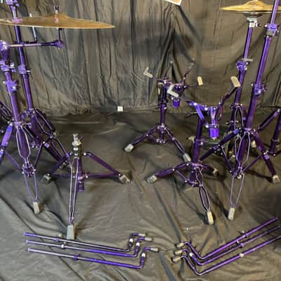 Rikki Rockett's Poison, Rockett Drum Works "Zombie" Kit: 22", 12", 14", 16", 6x14" Snare.  Purple Hardware 2012 - Custom Graphics By Craig Fraser. SIGNED! image 25