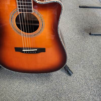 Used 2024 Zager ZAD900CE AURA Pro Series Acoustic-Electric Guitar - Vintage Cherry Sunburst w/ Zager Case image 3