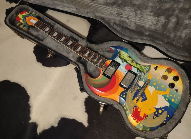2024 Epiphone Gibson SG '61 "FOOL" Psychedelic Cream Eric Clapton/Todd Rundgren Custom Paintjob w/Case image 1