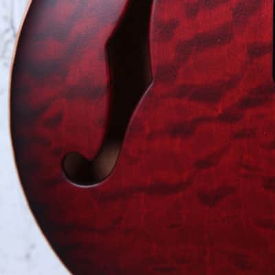 PRS CE 24 Semi Hollow Electric Guitar Quilt Maple Top Fire Red Burst w Gig Bag image 6