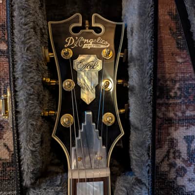 D'Angelico Excel EX-SS Semi-Hollow with Stop-Bar Tailpiece, Gold Hardware 2010s - Grey Black image 6