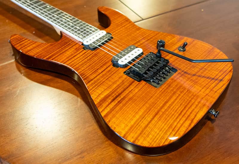 Dean MD24 Select Flame Floyd 2020 - Tiger Eye image 1