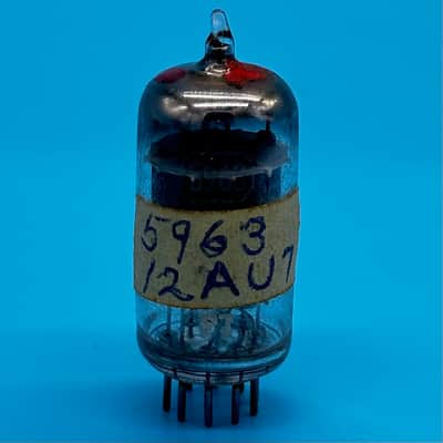1950s RCA 5963 12AU7 ECC82 Vintage Long Black Plate D Getter Preamp Tube! T309 image 2