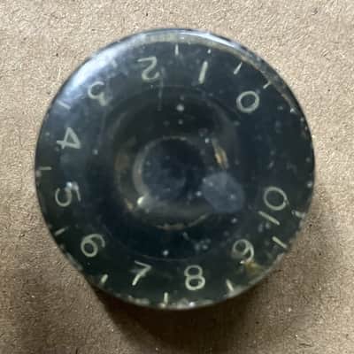 Gibson- tall barrel knobs, set of 3, black, 50's image 5