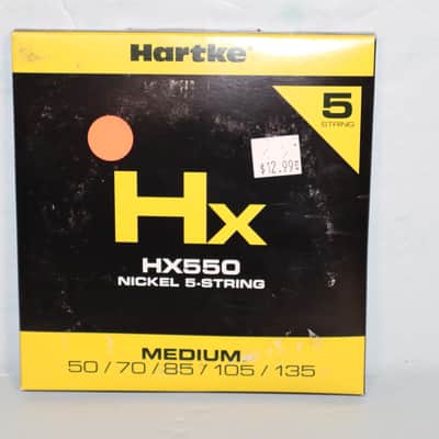 Hartke HX550 Nickel 5-string Electric Bass Strings Medium 50-70-85-105-135 new old stock image 1