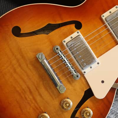 2014 Gibson Memphis ES-LP with Lollars Semi-Hollow Electric Guitar Figured Sunburst + COA OHSC image 5